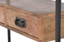GINER Y COLOMER Consola de estilo industrial en madera de mango y metal